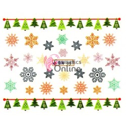 Stickere cu Apa pentru unghii cod BN667 - Sarbatori de Iarna